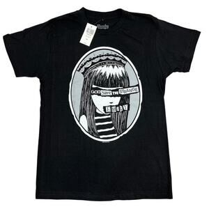 Emily the Strange T-Shirt Medium God Save the Strange Queen Tee Goth Emo Y2K NEW